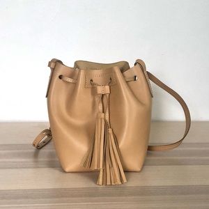 J Crew Nude Leather Bucket Bag